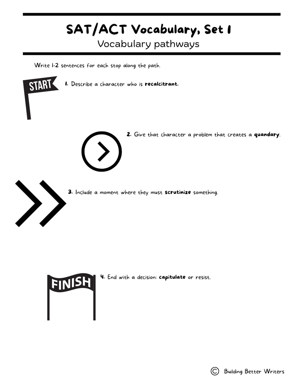 SAT/ACT/TOEFL Vocabulary Word Study & Activities / Set 1
