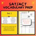 SAT/ACT/TOEFL Vocabulary Word Study & Activities / Set 1
