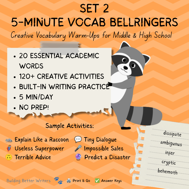 5-Minute Vocabulary Bellringers SET 2 | Middle & High School