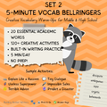 5-Minute Vocabulary Bellringers SET 2 | Middle & High School