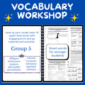 Advanced Vocabulary Unit / Upper-Level Word Study & Activities / Group 5