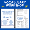 Advanced Vocabulary Unit / Upper-Level Word Study & Activities / Group 10
