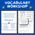 Advanced Vocabulary Unit / Upper-Level Word Study & Activities / Group 6