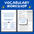 Advanced Vocabulary Unit / Upper-Level Word Study & Activities / Group 9